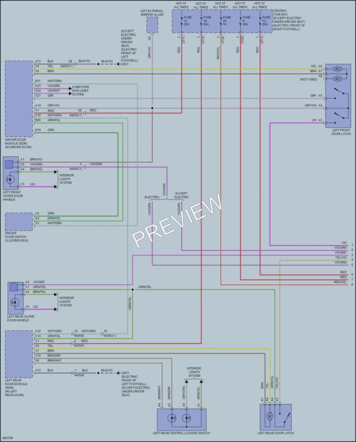 2024 Volvo XC40 Anti Theft wiring diagram preview
