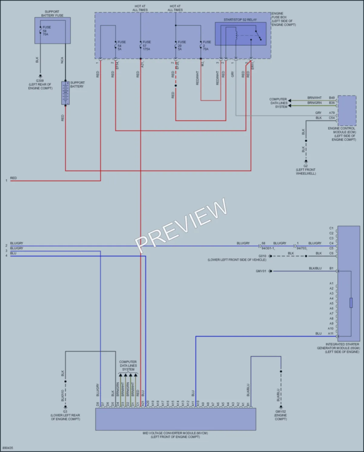 2024 Volvo XC40 Starting Charging wiring diagram preview