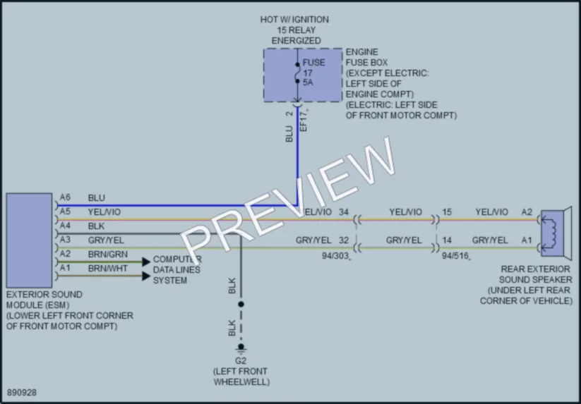 2024 Volvo XC40Electric Active Bodyworks wiring diagram preview