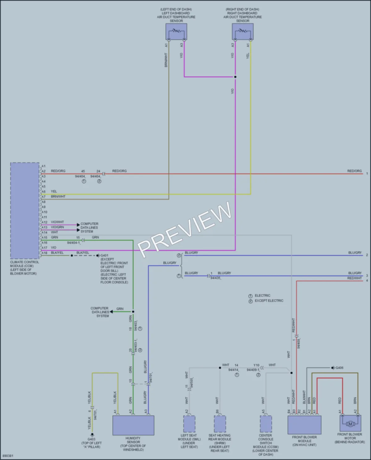 2024 Volvo XC40Electric Air Conditioning wiring diagram preview