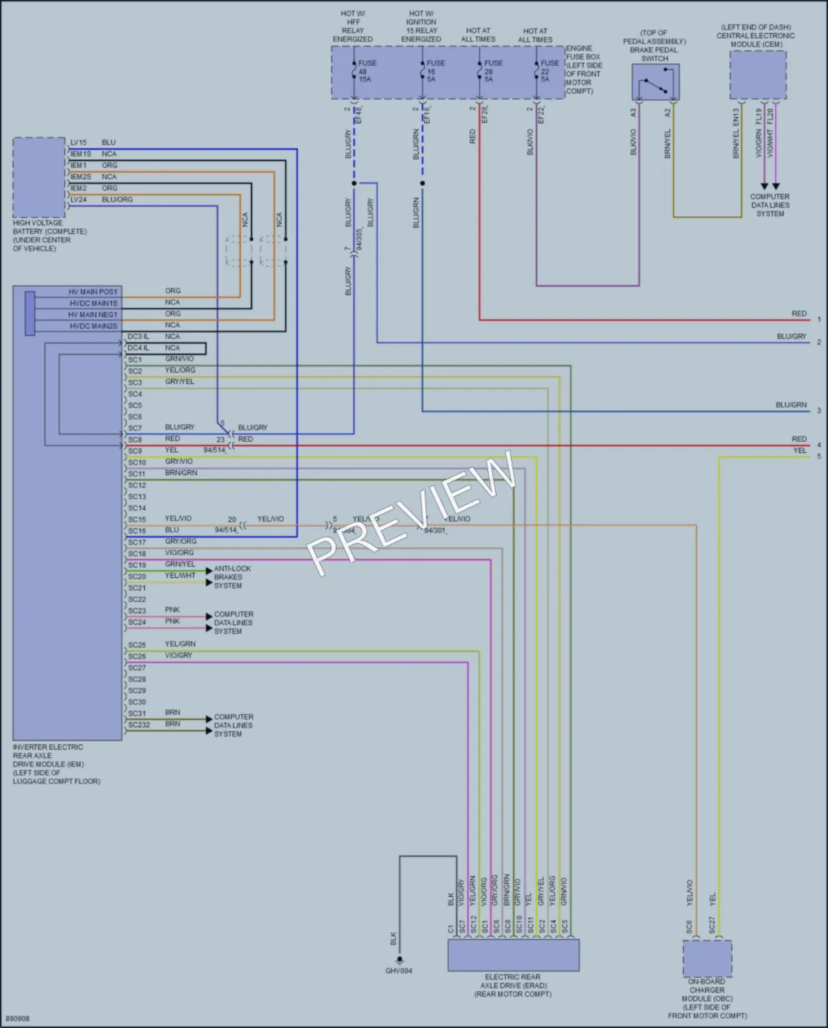 2024 Volvo XC40Electric Transmission wiring diagram preview