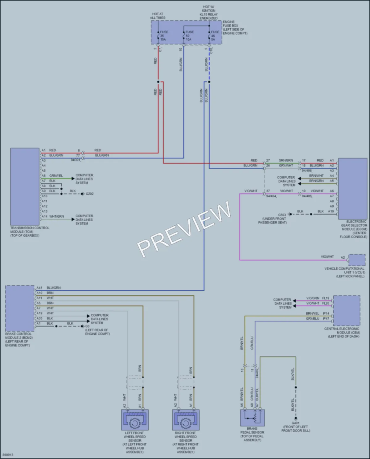 2024 Volvo XC60 Transmission wiring diagram preview