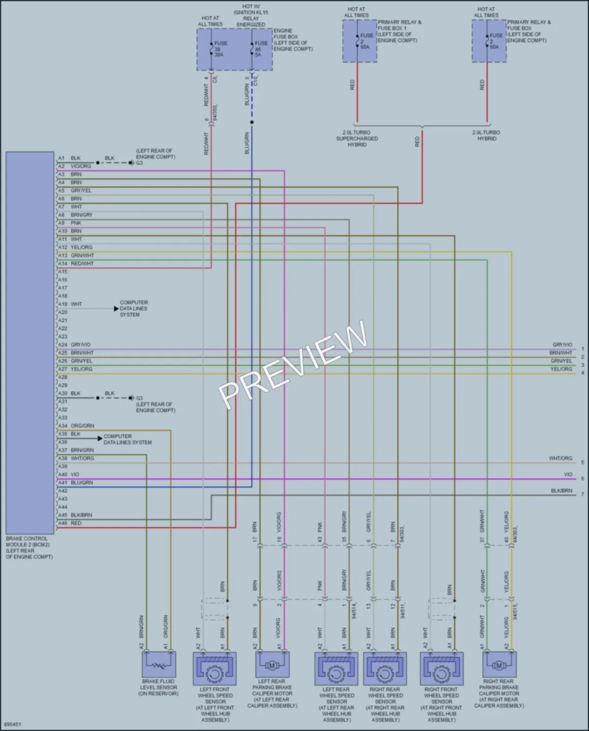 2024 Volvo XC60PlugIn Anti Lock Brakes wiring diagram preview