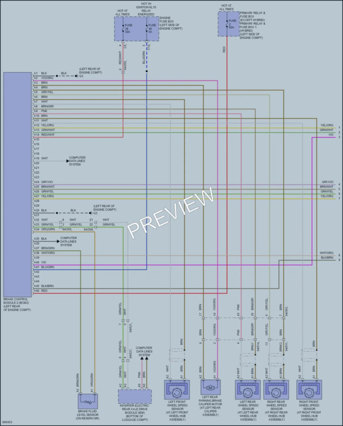 2024 Volvo XC90 Anti Lock Brakes wiring diagram preview