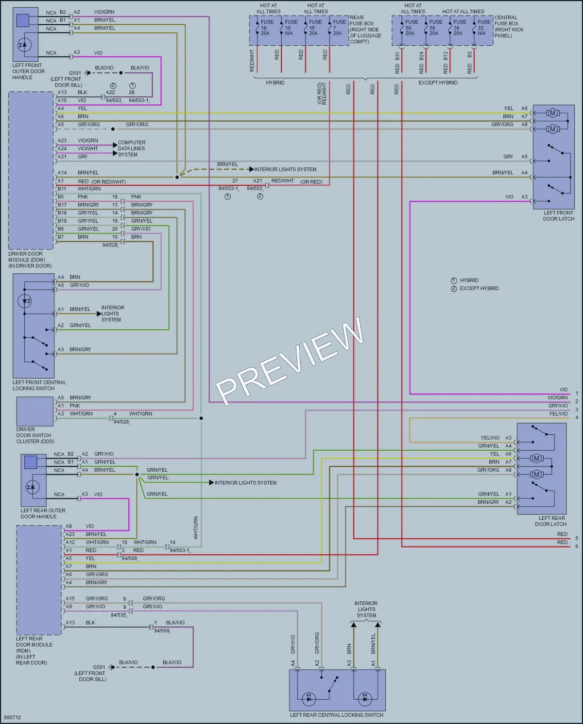 2024 Volvo XC90 Anti Theft wiring diagram preview