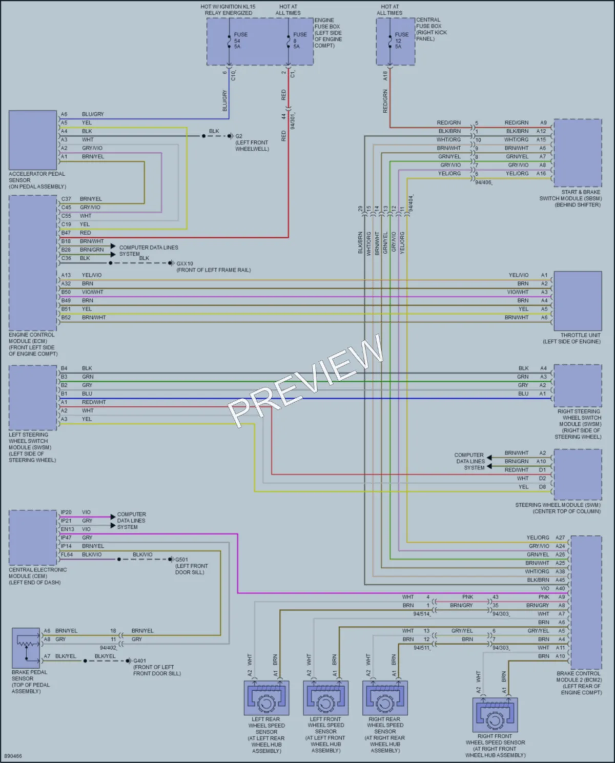 2024 Volvo XC90 Cruise Control wiring diagram preview