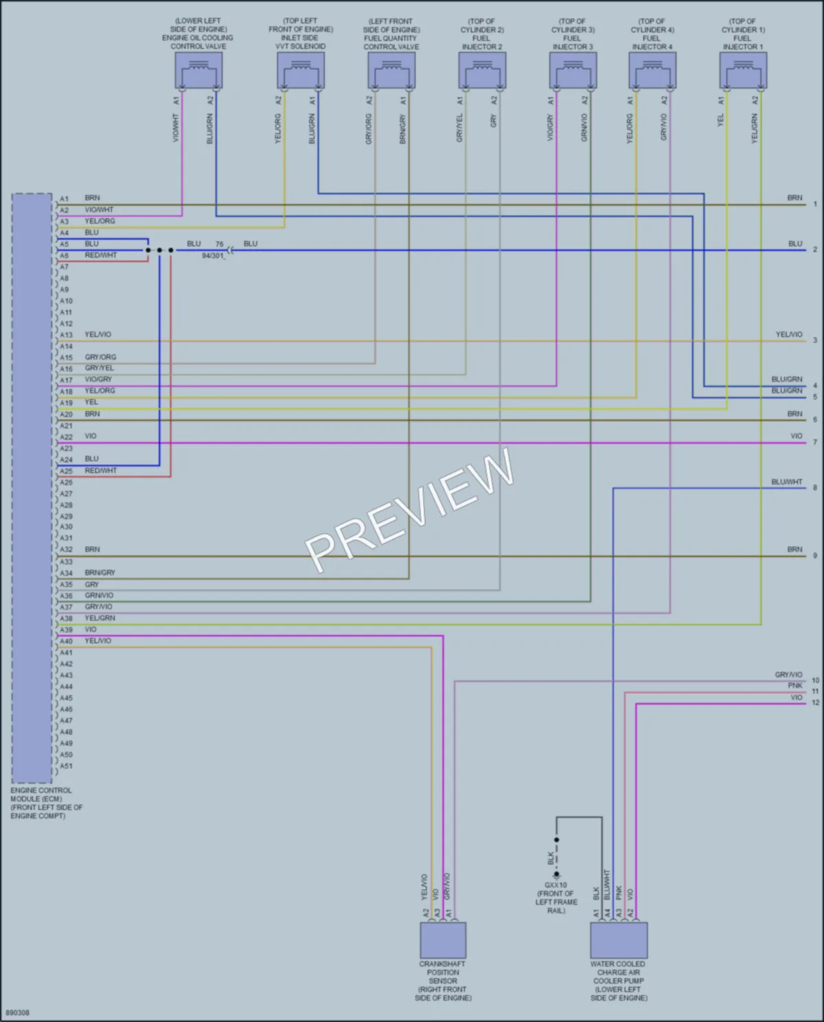 2024 Volvo XC90 Engine Performance wiring diagram preview