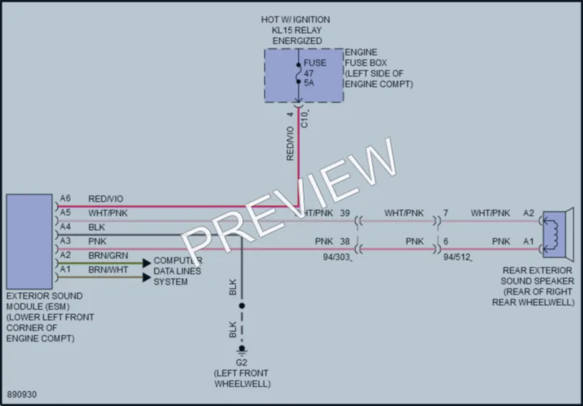 2024 Volvo XC90PlugIn Active Bodyworks wiring diagram preview