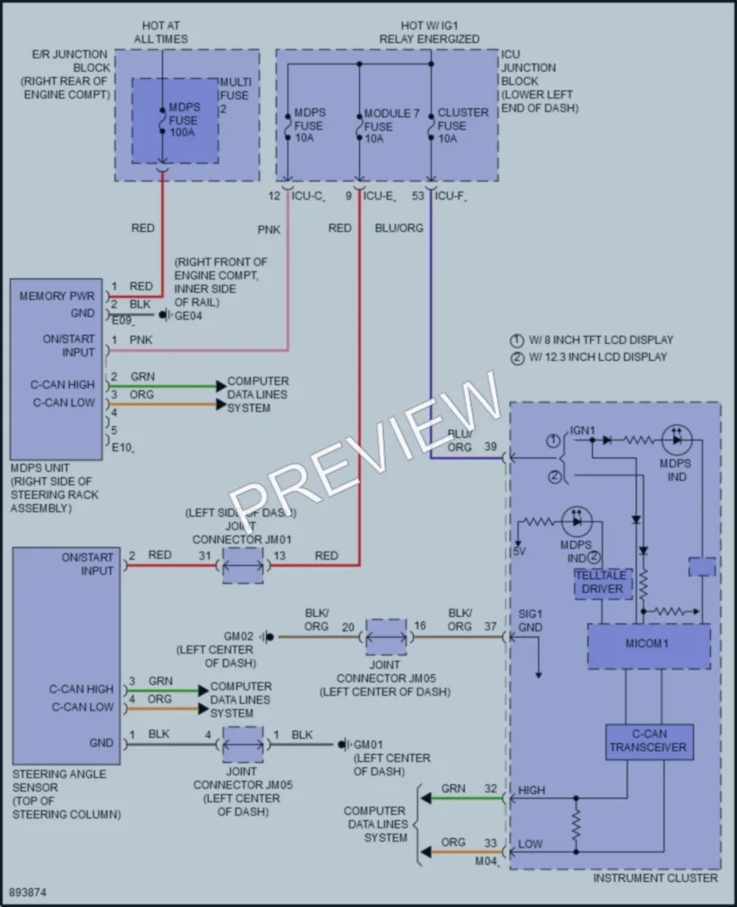 2025 Genesis G70 Electronic Power Steering Wiring Diagrams protected preview