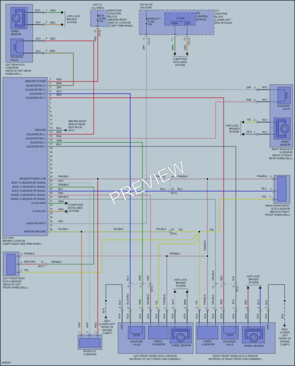 2025 Genesis G70 Electronic Suspension Wiring Diagrams protected preview