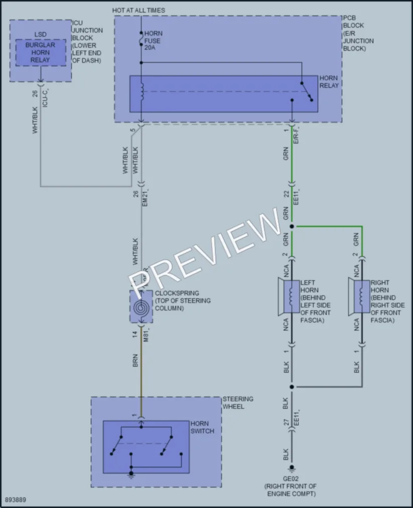 2025 Genesis G70 Horn Wiring Diagrams protected preview