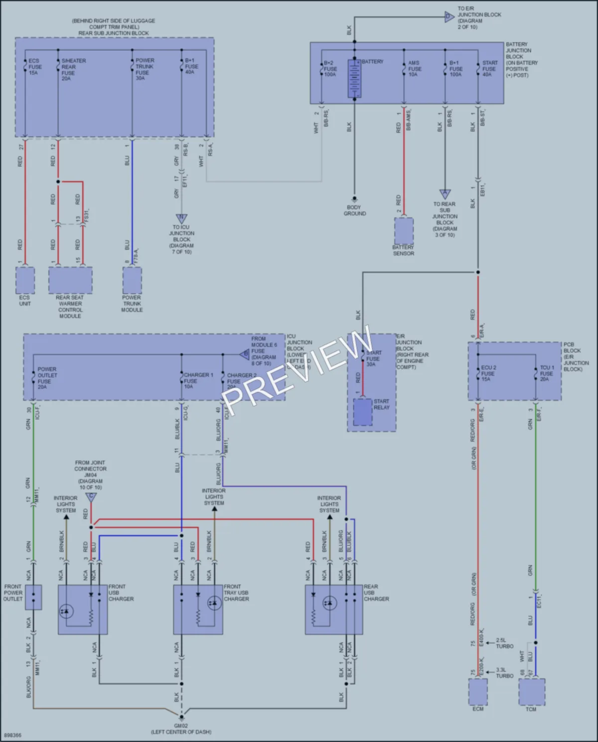 2025 Genesis G70 Power Distribution Wiring Diagrams protected preview