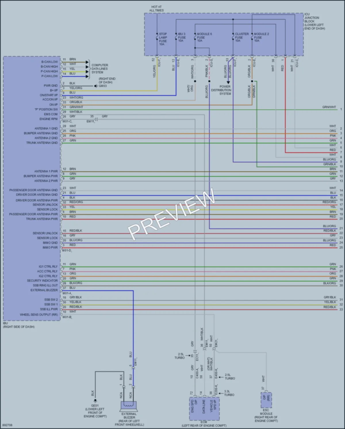 2025 Genesis G70 Power Door Locks Wiring Diagrams protected preview