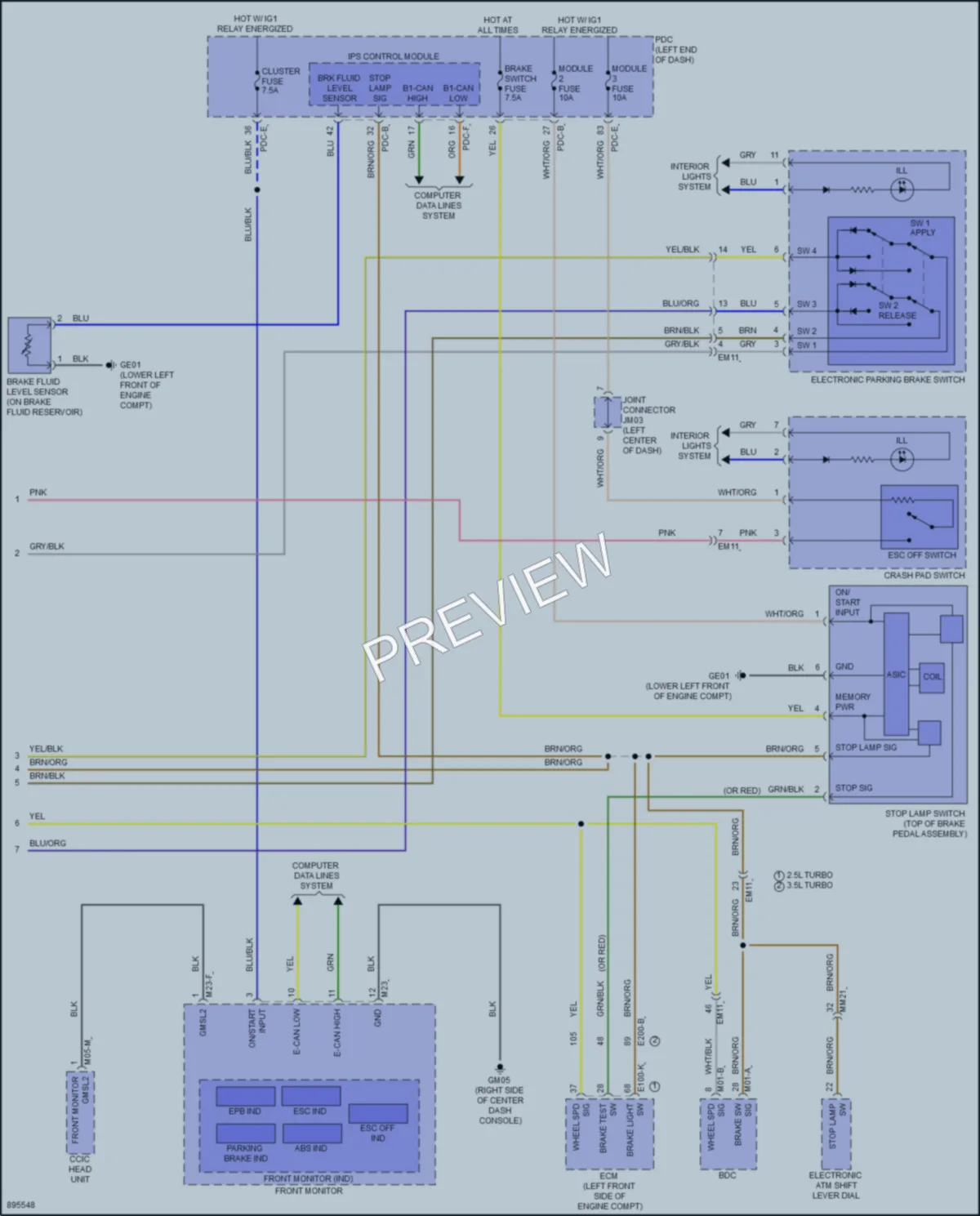 2025 Genesis G80 Anti Lock Brakes wiring diagram preview