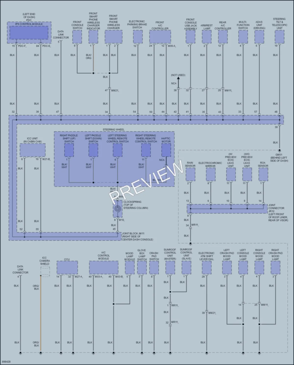 2025 Genesis G80 Ground Distribution wiring diagram preview