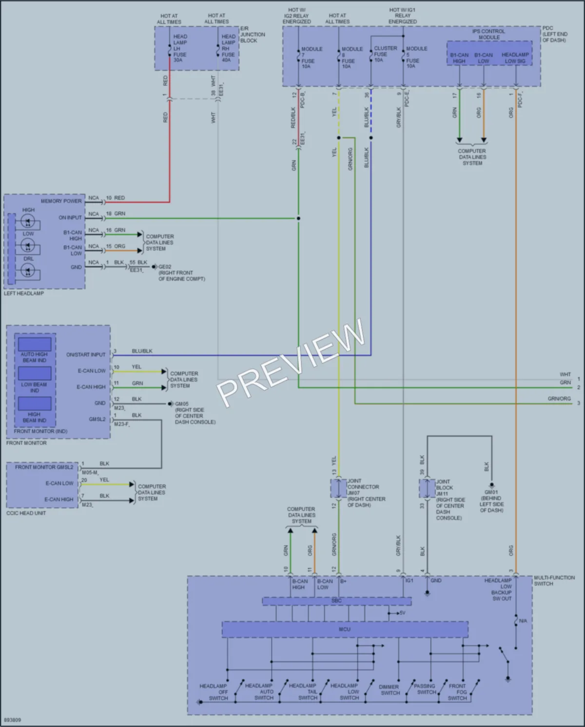 2025 Genesis G80 Headlights wiring diagram preview