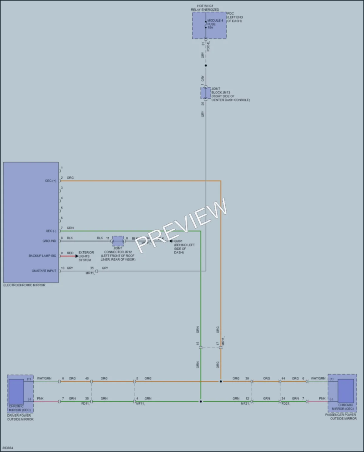 2025 Genesis G80 Power Mirrors wiring diagram preview
