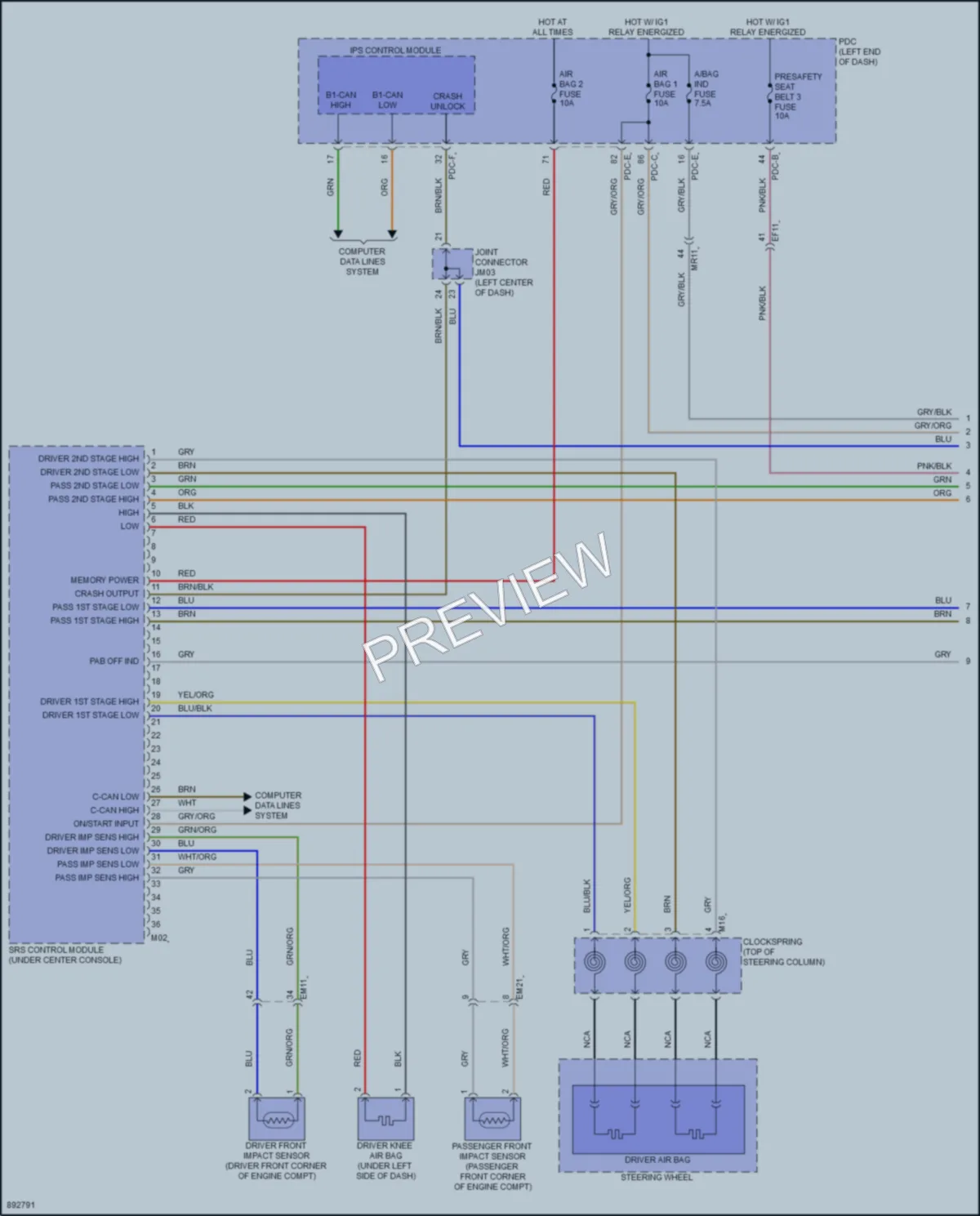 2025 Genesis G80 Supplemental Restraints wiring diagram preview