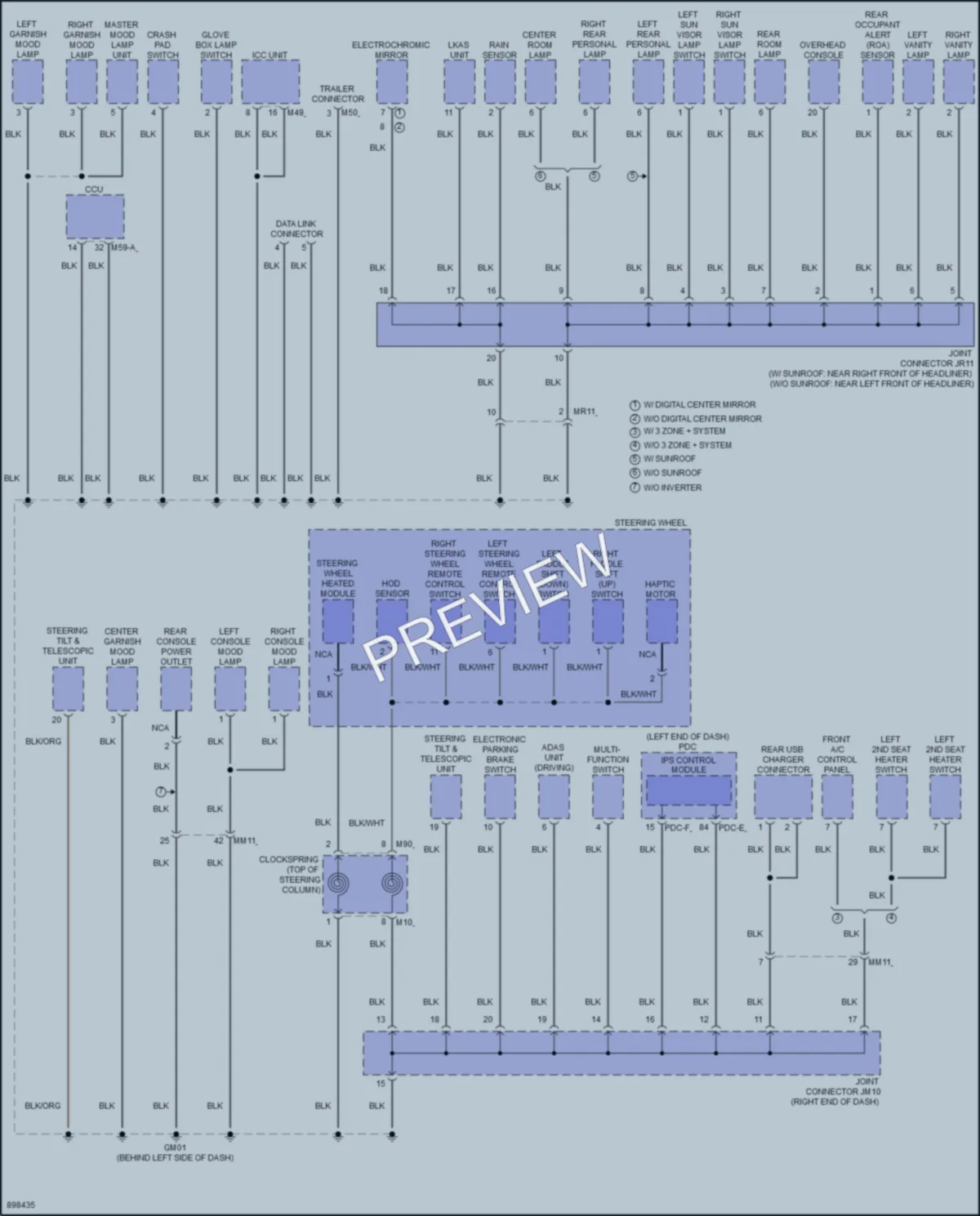 2025 Genesis GV80 Ground Distribution wiring diagram preview