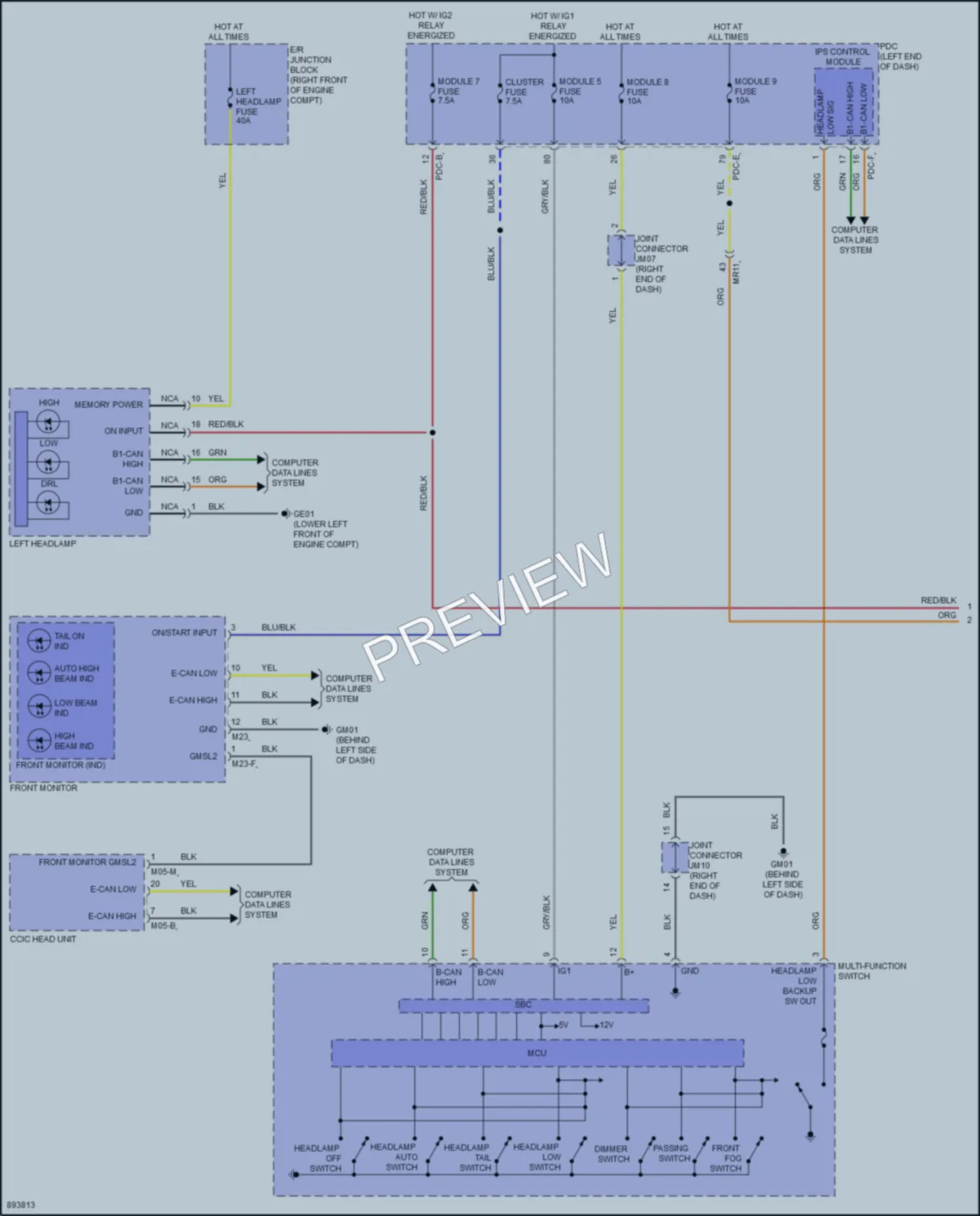2025 Genesis GV80 Headlights wiring diagram preview