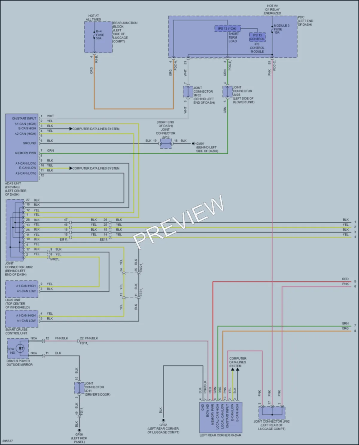 2025 Genesis GV80 Navigation wiring diagram preview