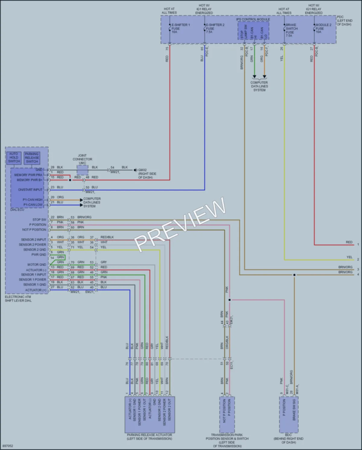 2025 Genesis GV80 Shift Interlock wiring diagram preview