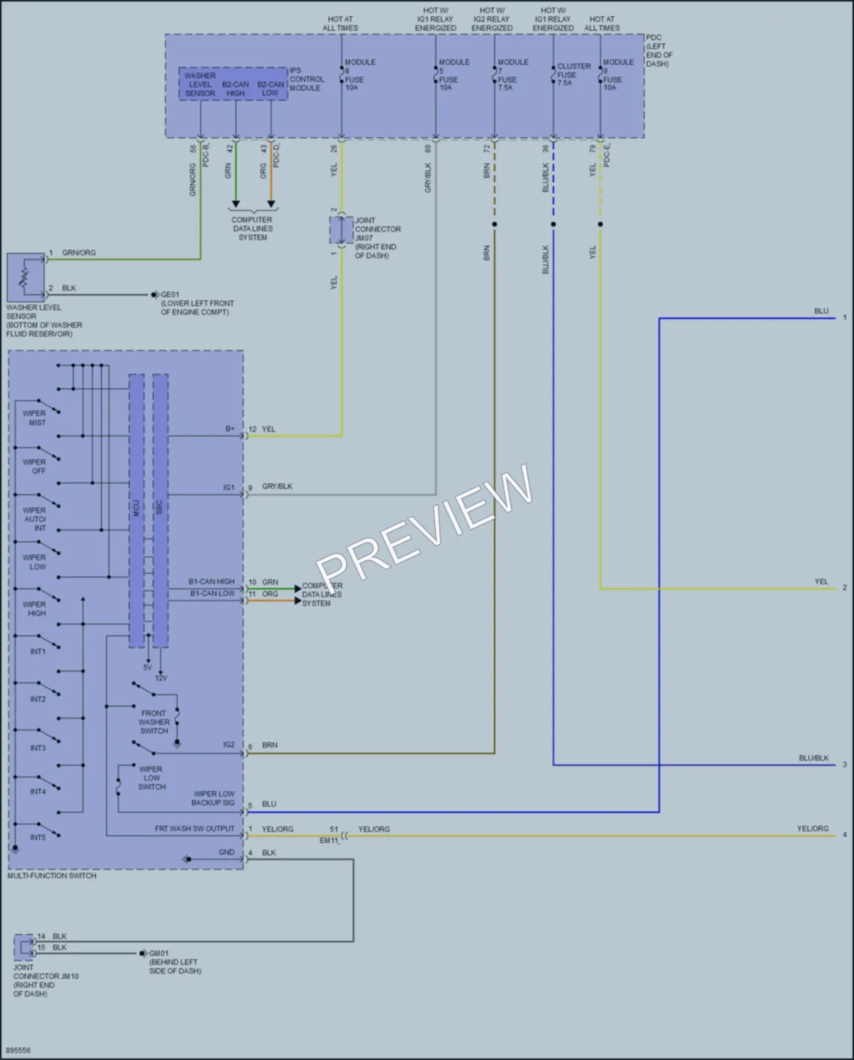 2025 Genesis GV80 Wiper Washer wiring diagram preview