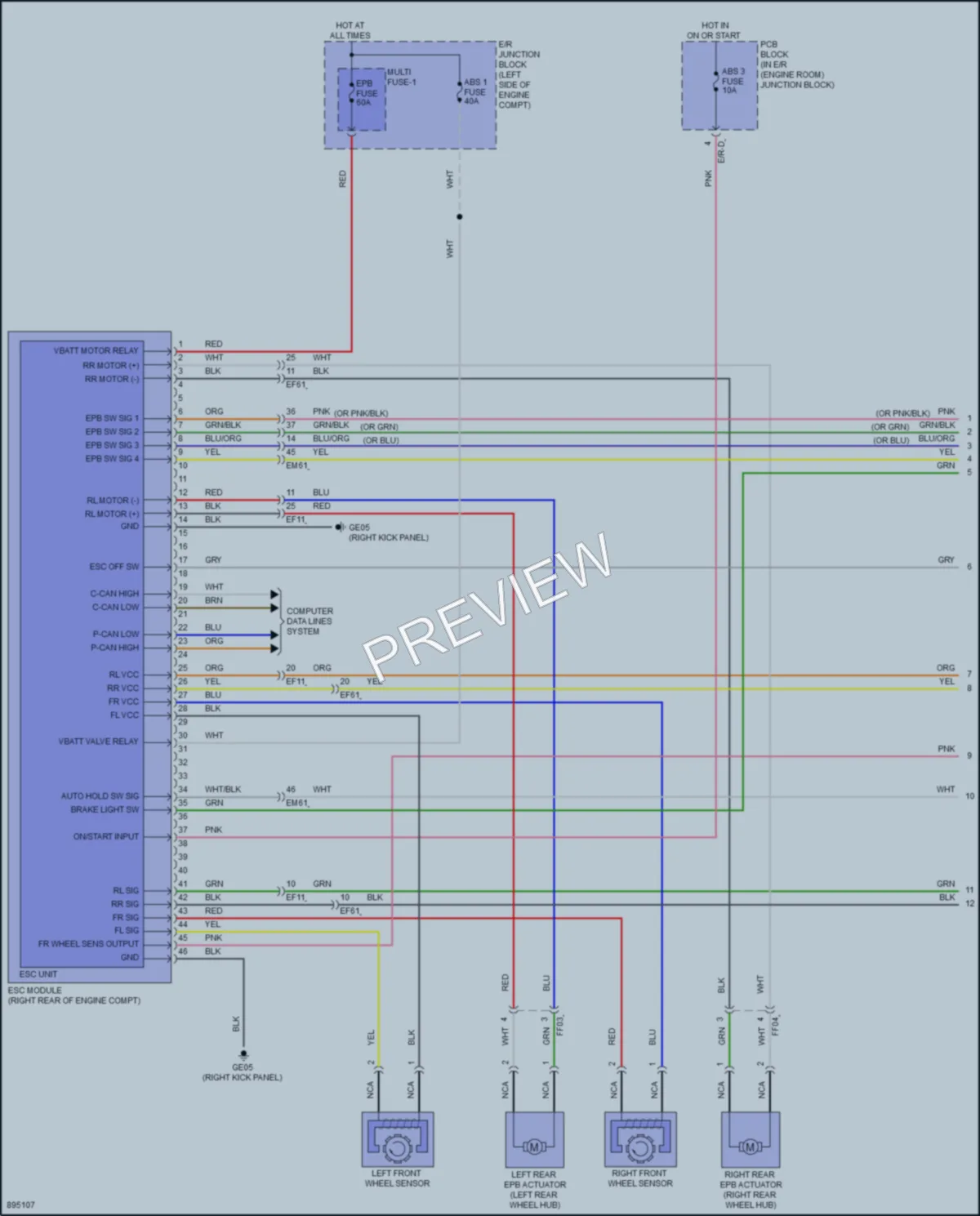 2025 Hyundai Elantra Anti Lock Brakes Wiring Diagrams protected preview