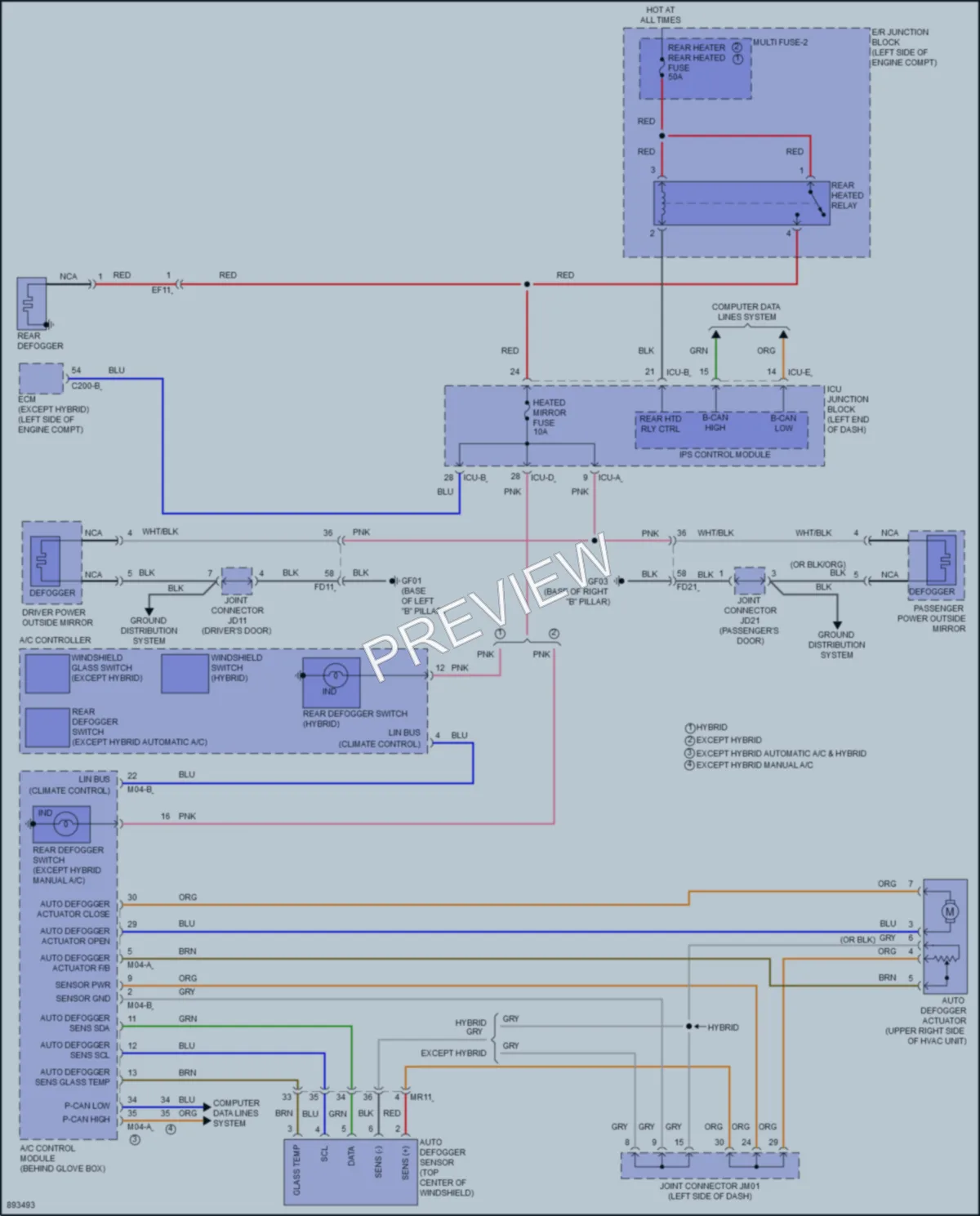 2025 Hyundai Elantra Defoggers wiring diagram preview