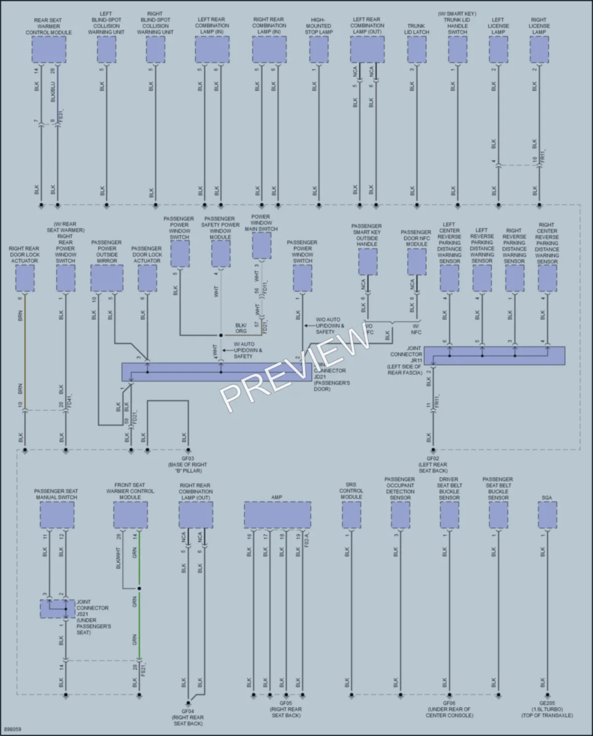 2025 Hyundai Elantra Ground Distribution wiring diagram preview