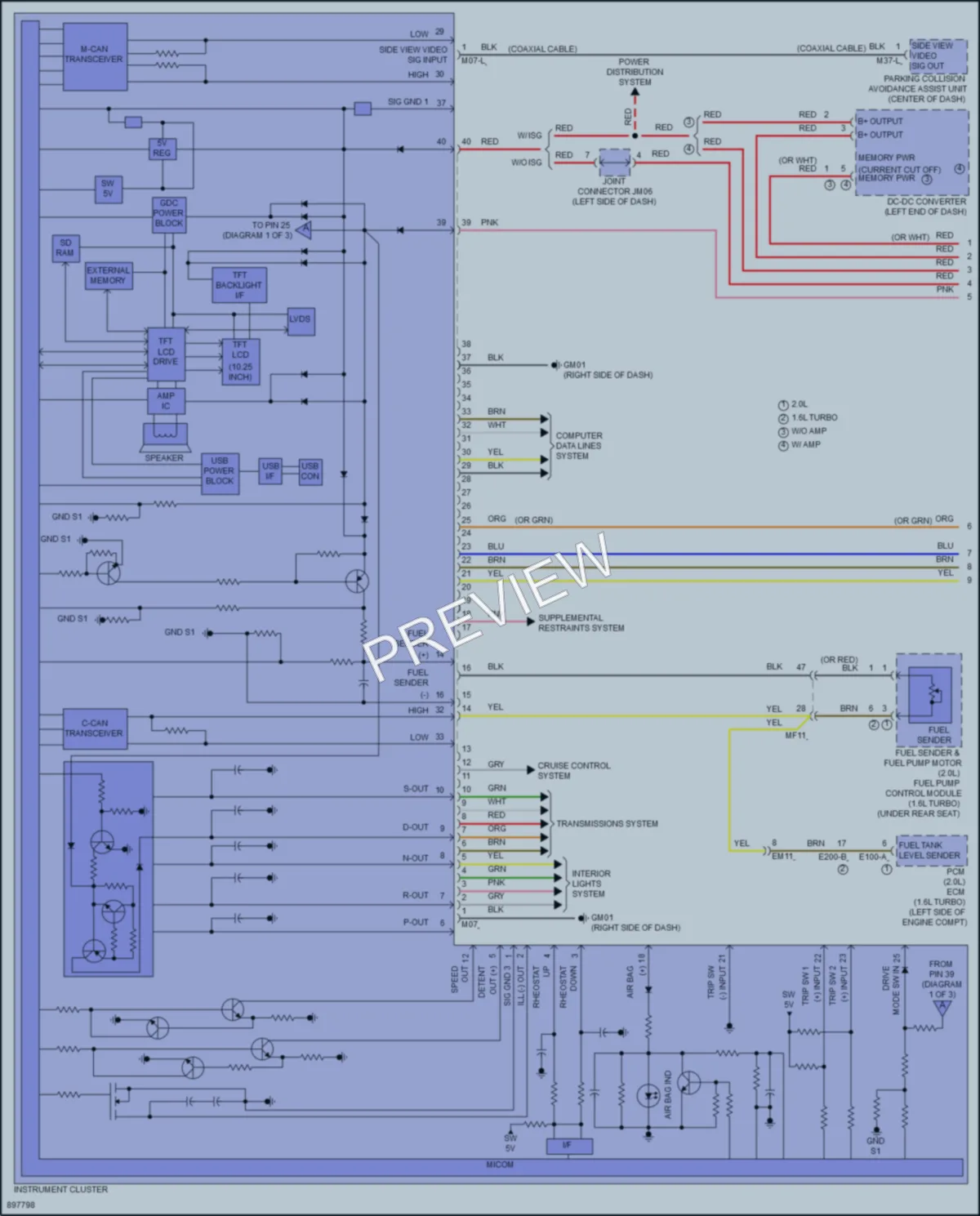 2025 Hyundai Elantra Instrument Cluster wiring diagram preview