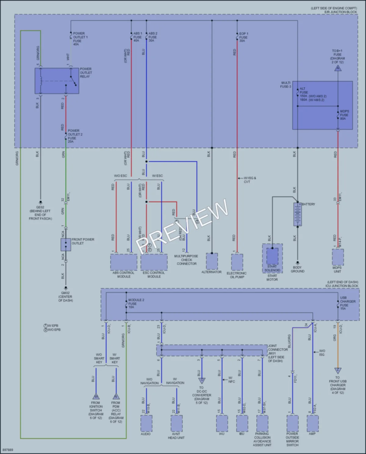 2025 Hyundai Elantra Power Distribution wiring diagram preview