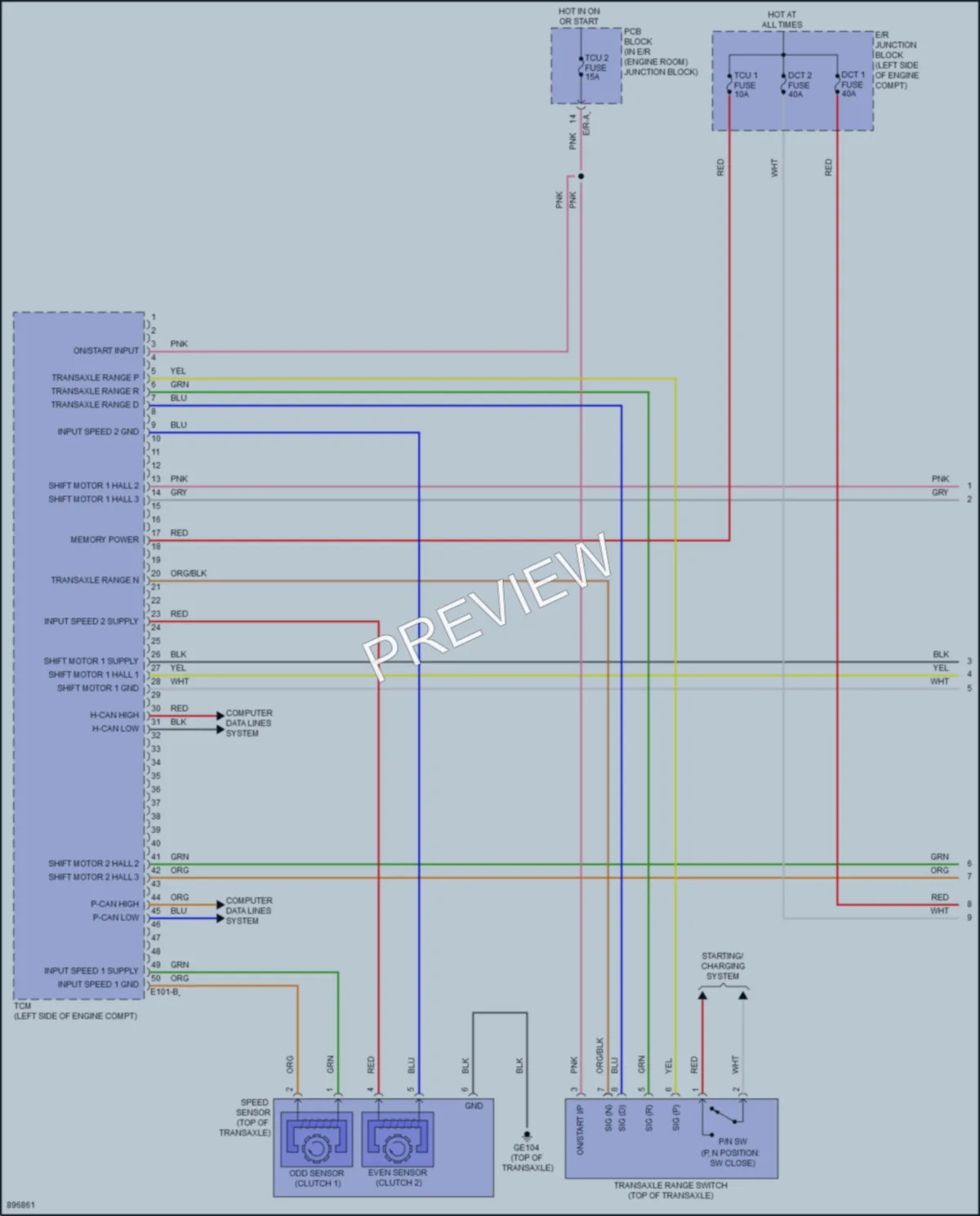2025 Hyundai Elantra Transmission wiring diagram preview