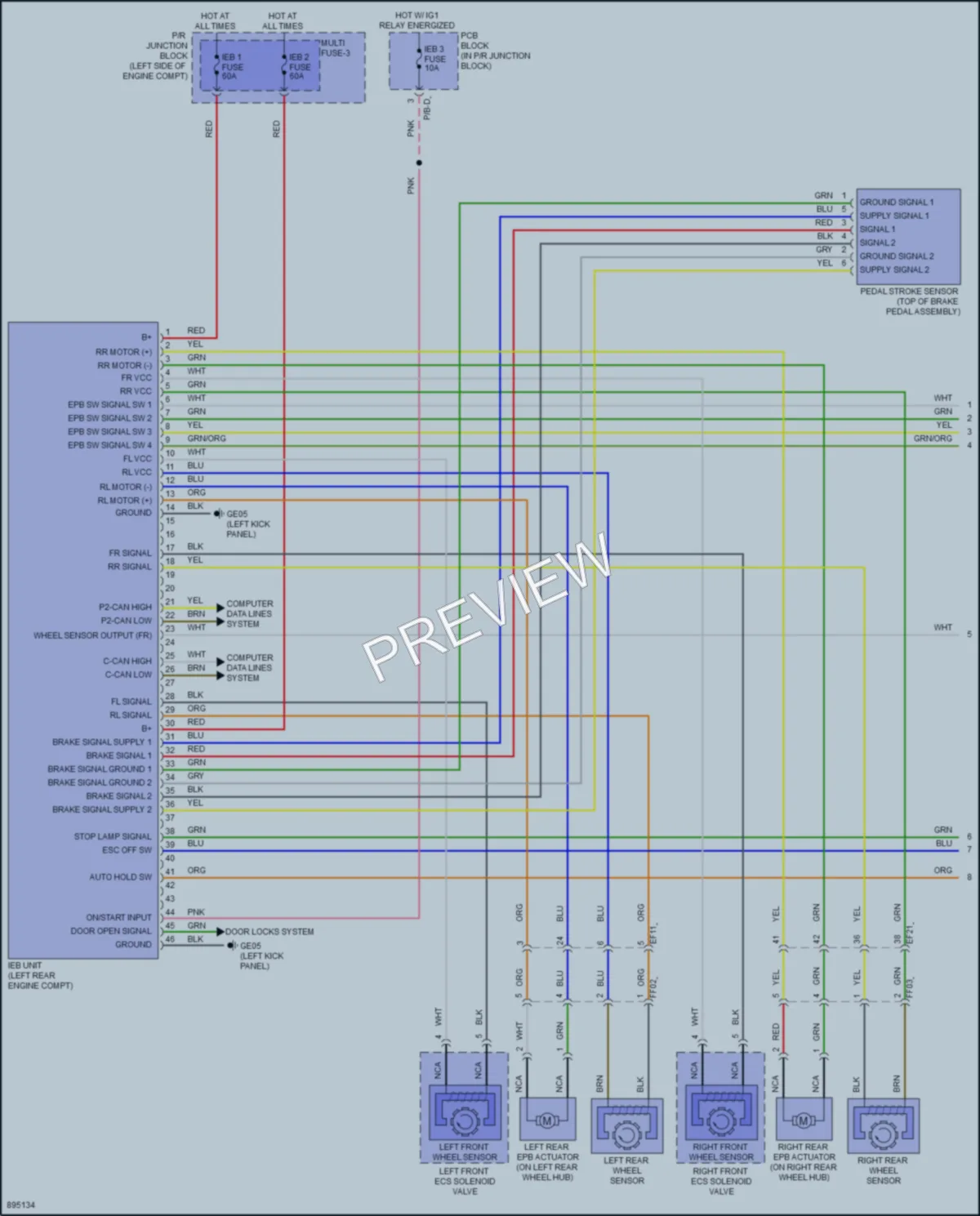 2025 Hyundai Ioniq5 Anti Lock Brakes wiring diagram preview