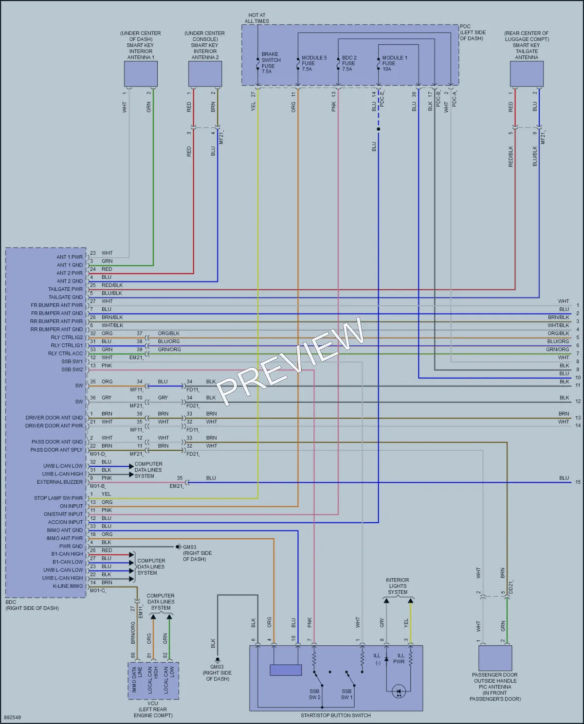 2025 Hyundai Ioniq5 Anti Theft wiring diagram preview