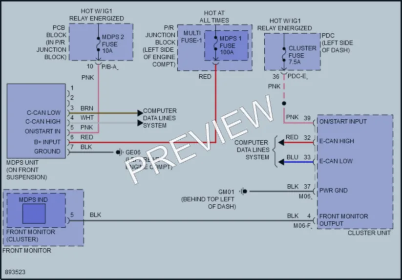 2025 Hyundai Ioniq5 Electronic Power Steering wiring diagram preview