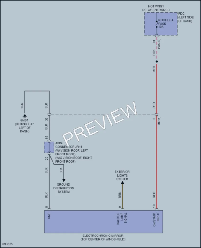 2025 Hyundai Ioniq5 Power Mirrors wiring diagram preview