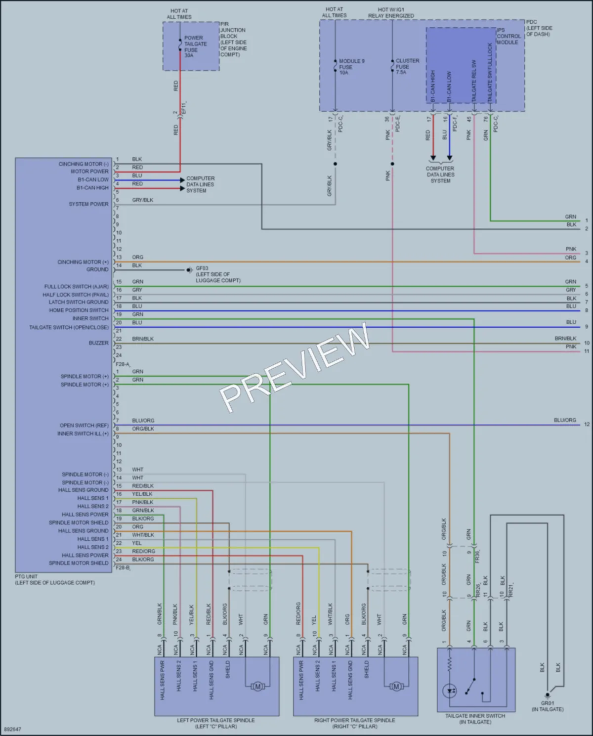 2025 Hyundai Ioniq5 Trunk Tailgate Fuel Door wiring diagram preview