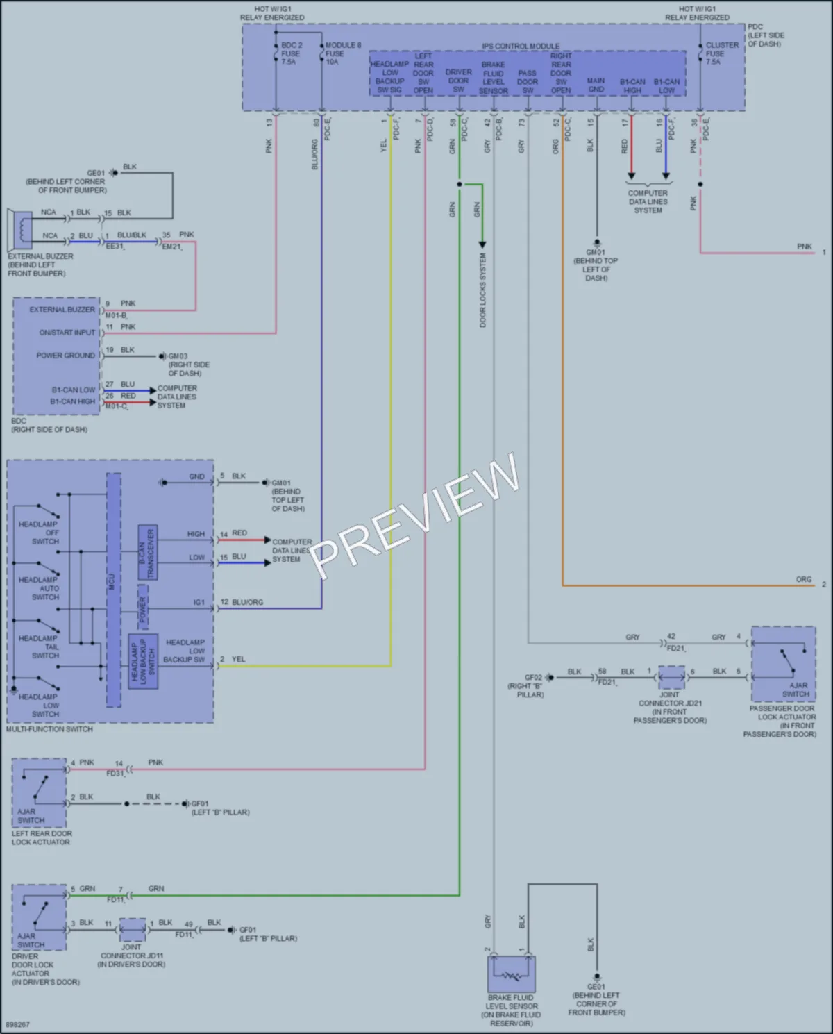 2025 Hyundai Ioniq5 Warning Systems wiring diagram preview