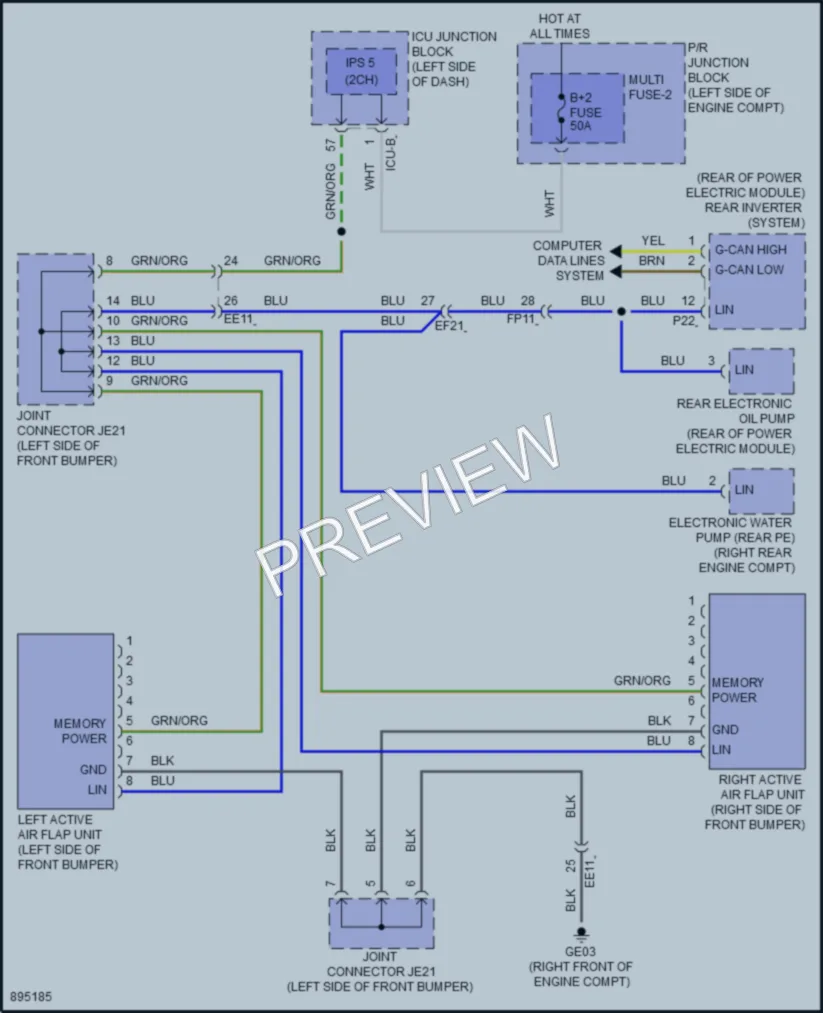 2025 Hyundai Ioniq6 Active Bodyworks wiring diagram preview