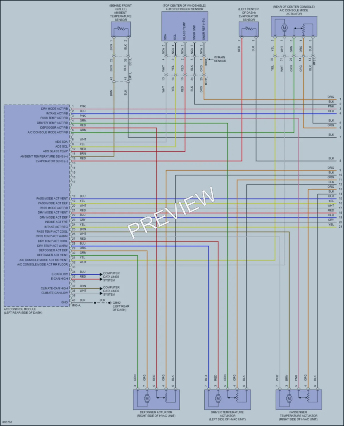 2025 Hyundai Ioniq6 Air Conditioning wiring diagram preview