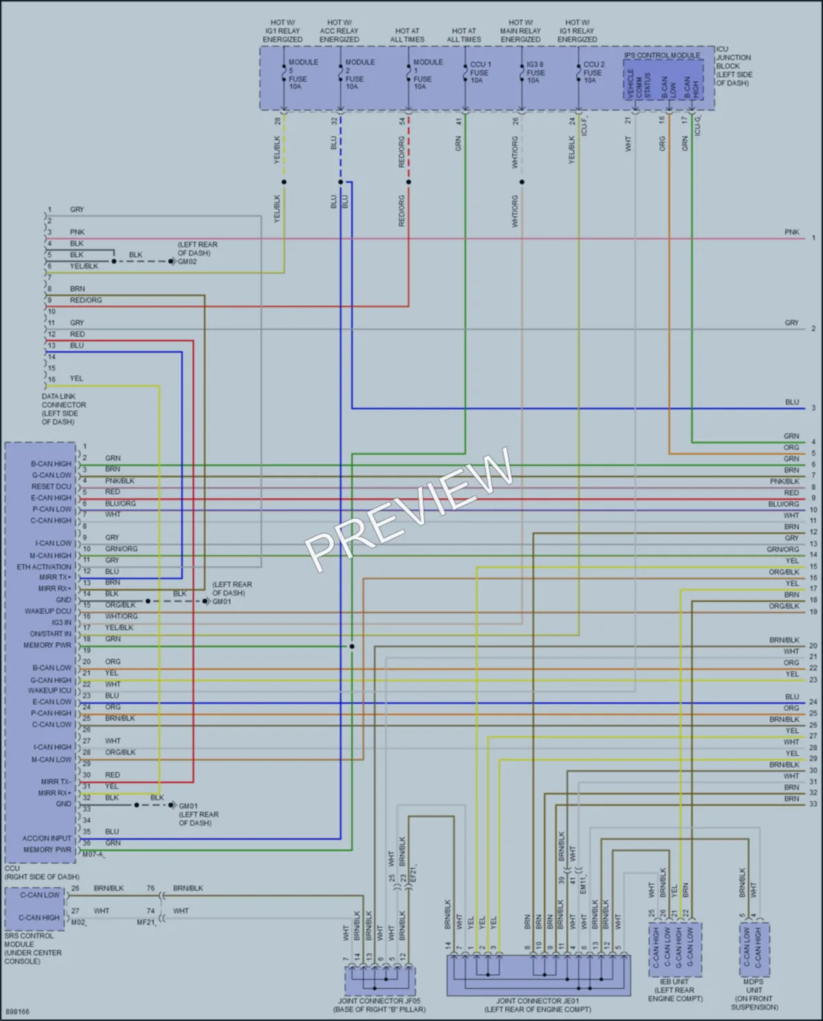 2025 Hyundai Ioniq6 Computer Data Lines wiring diagram preview