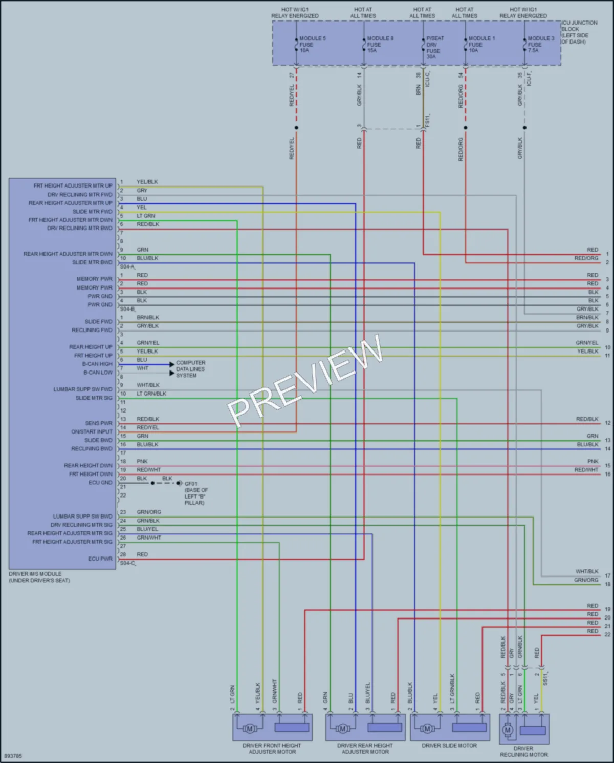 2025 Hyundai Ioniq6 Memory Systems wiring diagram preview
