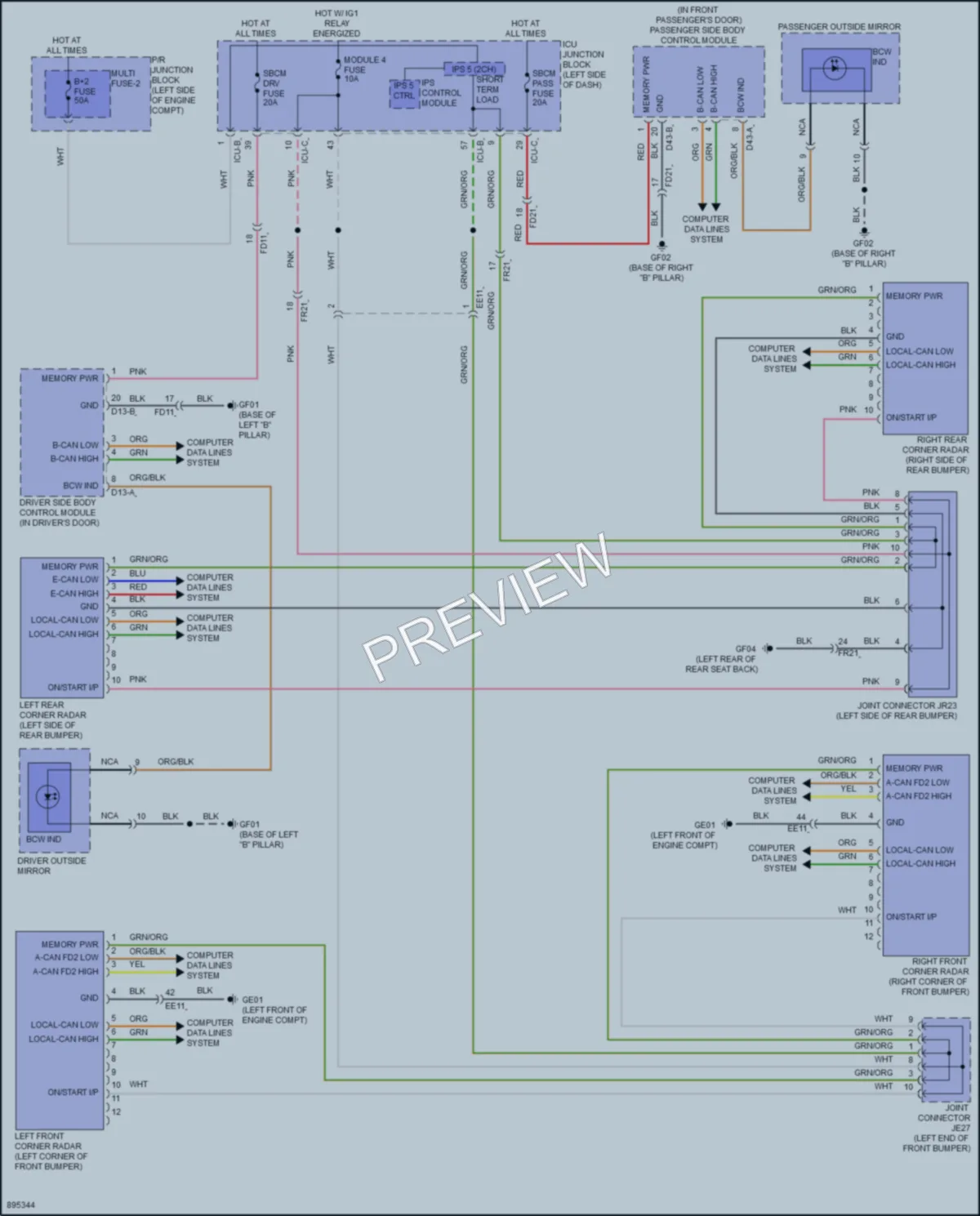 2025 Hyundai Ioniq6 Navigation wiring diagram preview