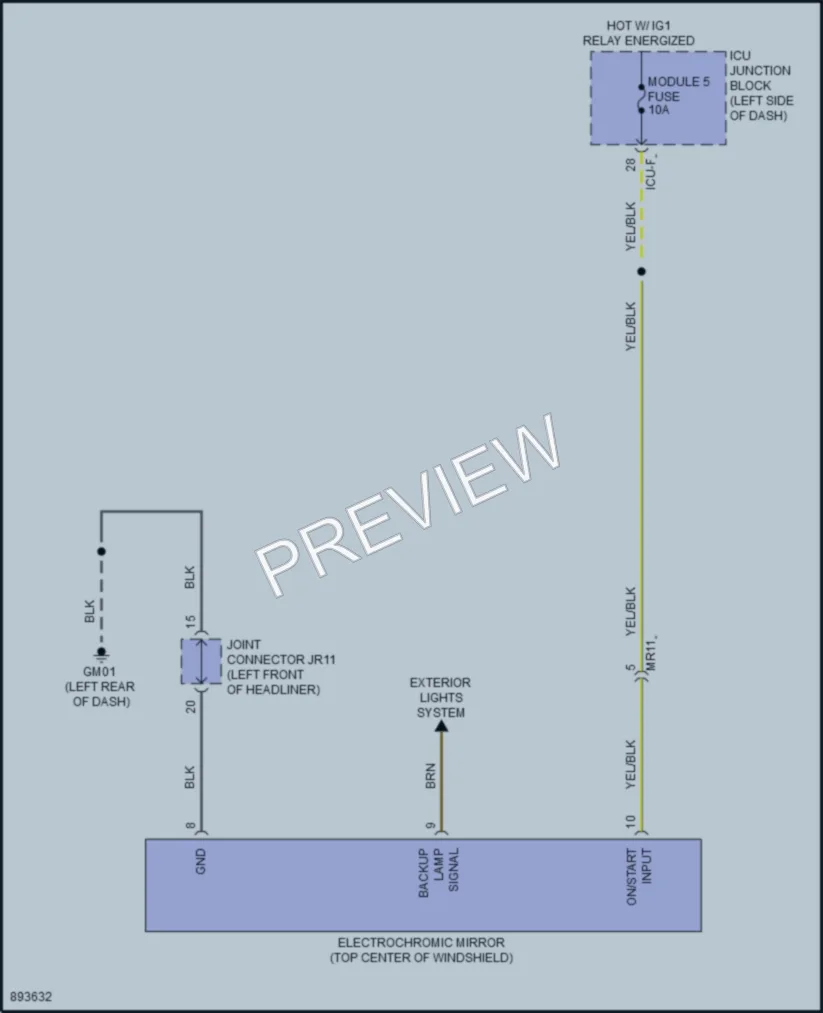 2025 Hyundai Ioniq6 Power Mirrors wiring diagram preview