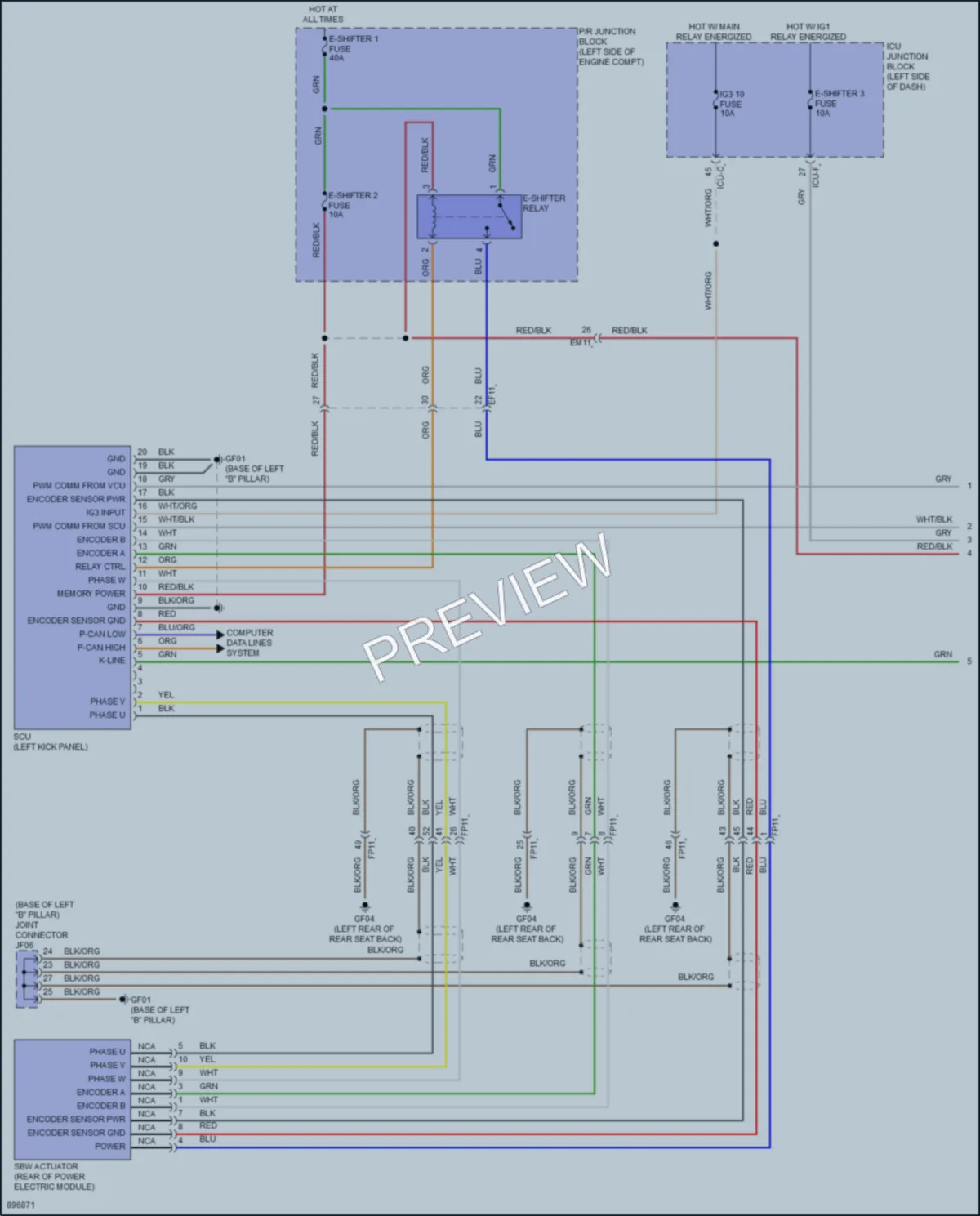 2025 Hyundai Ioniq6 Transmission wiring diagram preview