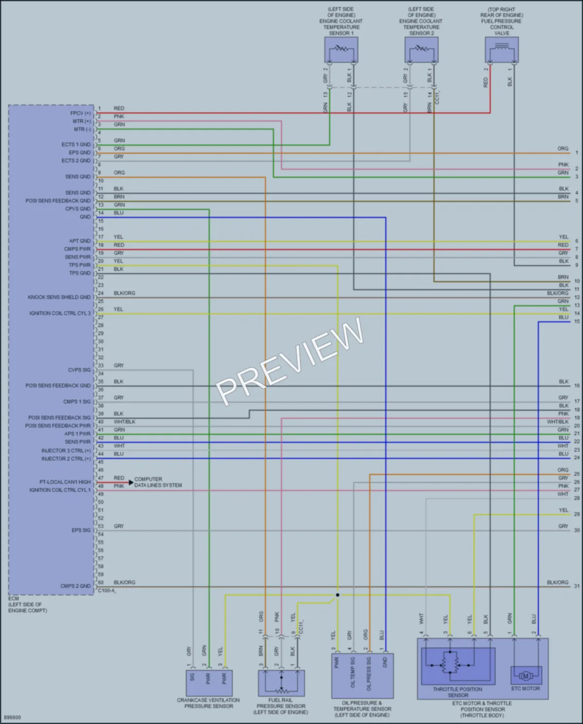 2025 Hyundai Kona Engine Performance wiring diagram preview