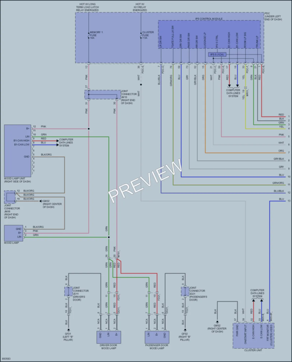 2025 Hyundai KonaElectric Interior Lights wiring diagram preview