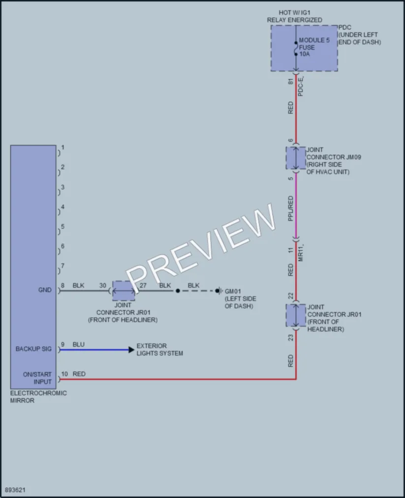2025 Hyundai KonaElectric Power Mirrors wiring diagram preview