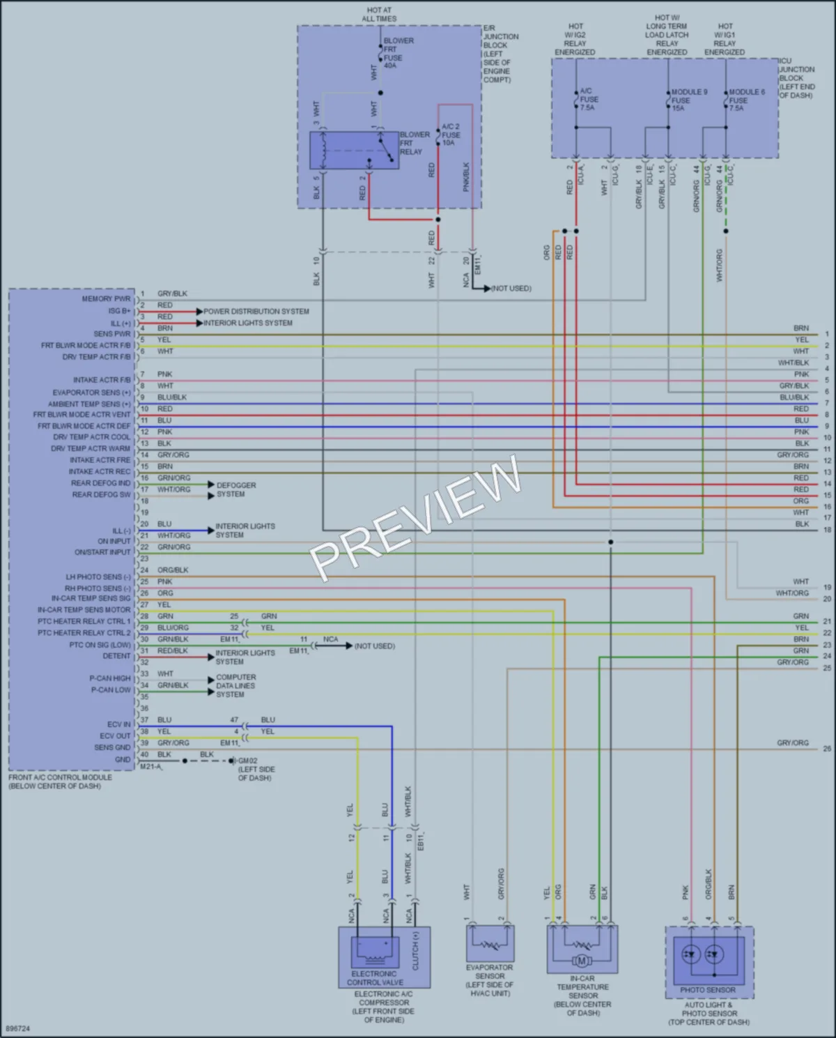 2025 Hyundai Palisade Air Conditioning wiring diagram preview